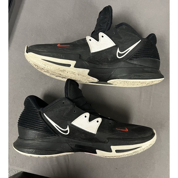 Nike Kyrie Irving 5 Low Dominoe Black White Chile Red Size 9.5 DJ6012-001 - Picture 2 of 11